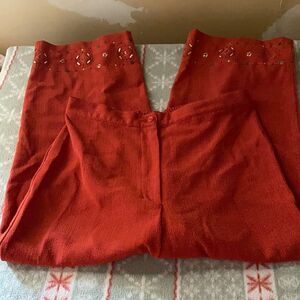 Alfred Dunner Cropped Bedazzled Pants sz. 10